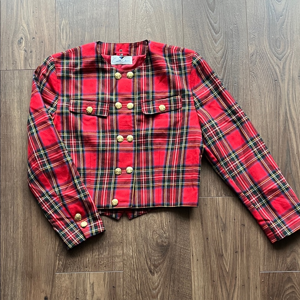 Gorgeous Plaid Suit Vintage Jacket